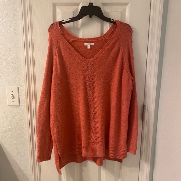 Coral Colored LC Lauren Conrad Long Sleeve Sweater - Picture 1 of 4